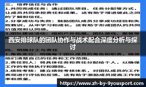 西安排球队的团队协作与战术配合深度分析与探讨
