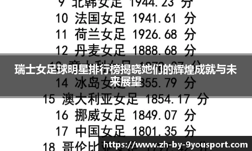 瑞士女足球明星排行榜揭晓她们的辉煌成就与未来展望